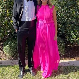 Self portrait chiffon maxi dress with detachable belt